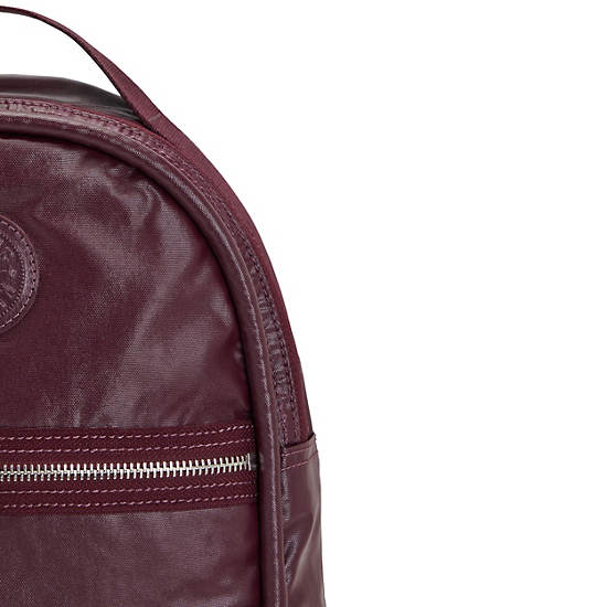 Kipling Kae Klassieke Metallic Rugzak Bordeaux | BE 1586BE